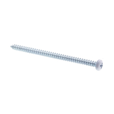 Prime-Line Sheet Metal Screw, Self-Tap Pan Head Phil Dr No. 8 X 3in Zinc Pl Steel Black Head 25PK 9155041
